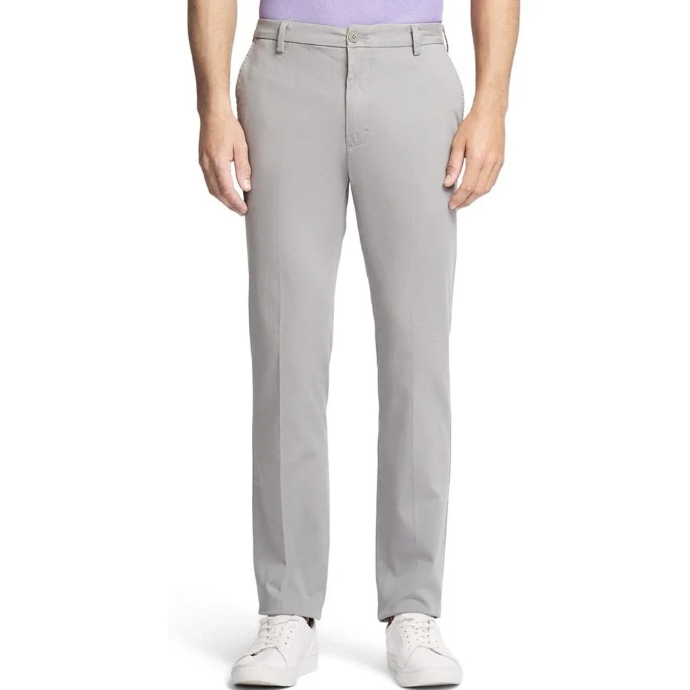 IZOD Men's Saltwater Stretch Flat Front Straight Fit Chino Pant 36W 30L